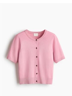 Isabel Marant pour H&M Pink Short-Sleeve Button Cardigan